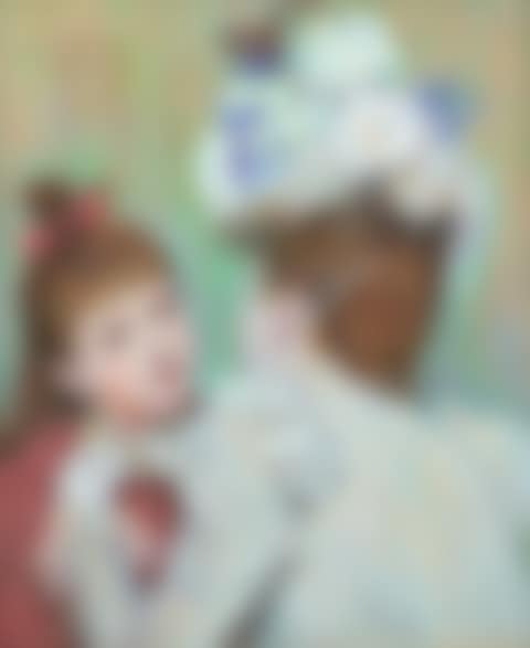 Fille attachant un ruban (preview)
