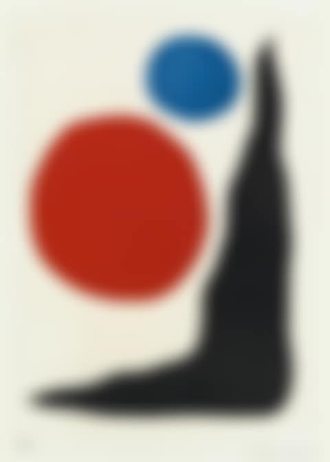 Red And Blue Circles And Black Boomerang (preview)