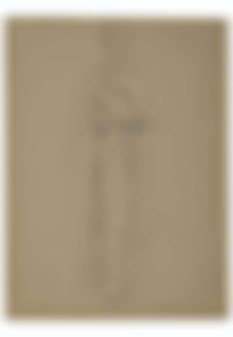Standing draped woman (recto); Drapery study (verso) (preview)