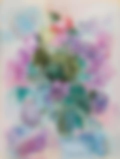 BOUQUET DE ROSES ET DE LILAS (preview)