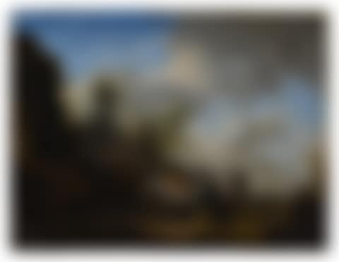 A CAVALIER AND A LADY HALTING AT AN INN (preview)