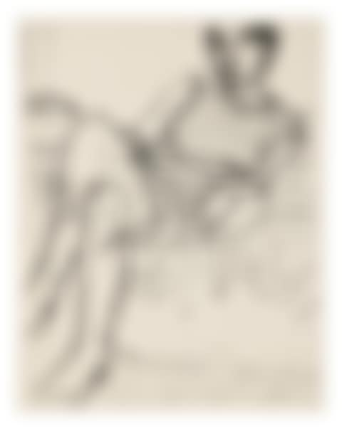 SEATED WOMAN IN STRIPED DRESS (preview)