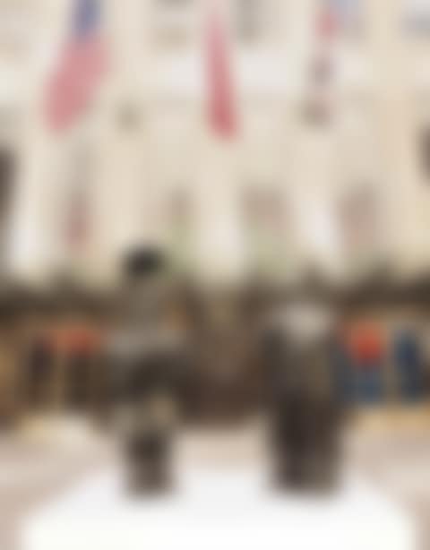 Woman with an Umbrella and Man with a Cane (preview)