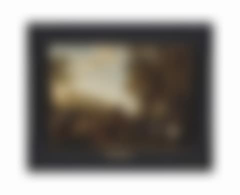A wooded landscape with peasants playing music and merry-making (preview)