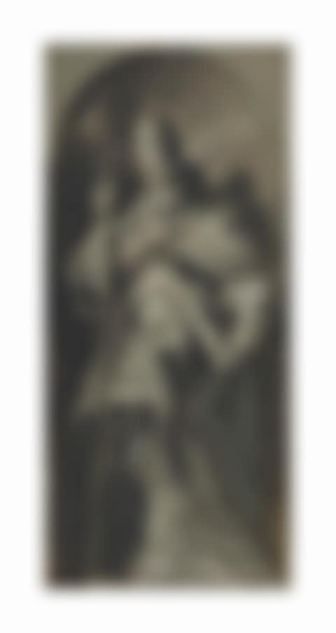 Pope Saint Gregory the Great standing in a niche - en grisaille, a bozzetto (preview)