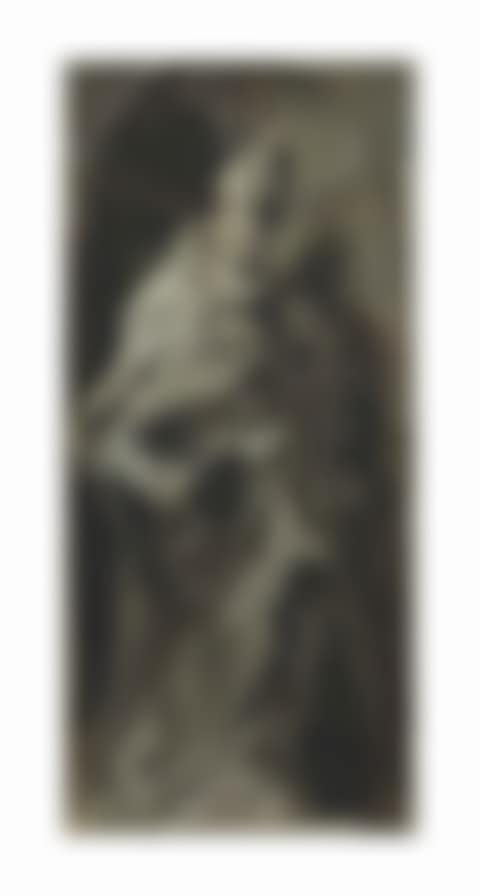 Saint Ambrose standing in a niche - en grisaille, a bozzetto (preview)