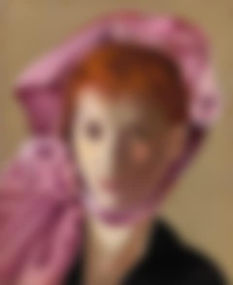 Portrait d'une jeune fille rousse (recto); Étude abstraite (verso) (preview)