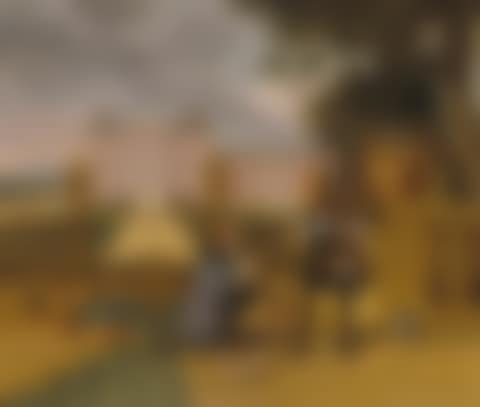 King Charles II being presented with a pineapple by the Royal Gardener, John Rose, in the formal gardens of an estate (preview)
