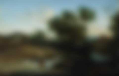 An Italianate landscape with figures and cattle by a pool (preview)