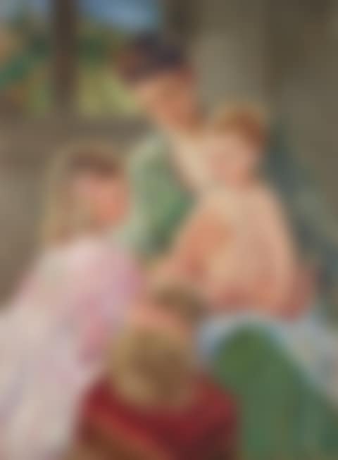 Children Playing with a Dog (preview)