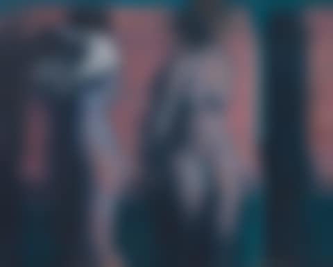 Two Nudes Against a Red Wall (preview)