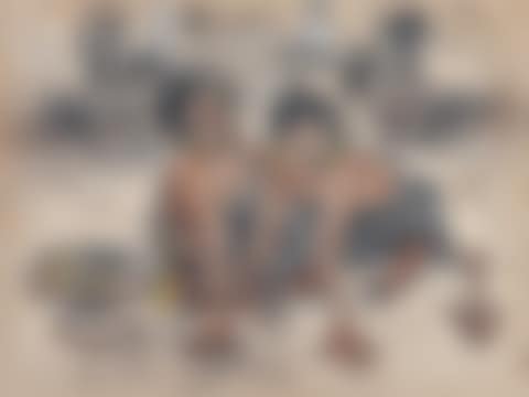 Two Balinese Beauties Seated In A Garden (preview)