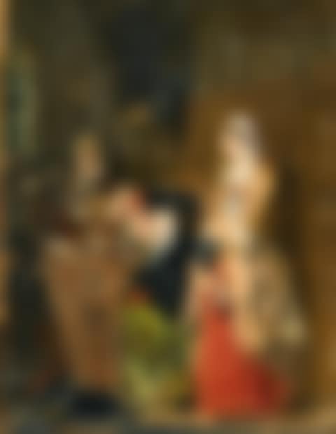 FIGURES IN A CHURCH INTERIOR (preview)