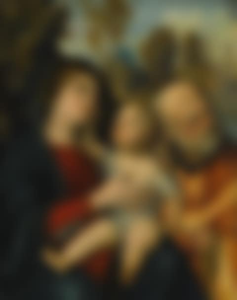 THE HOLY FAMILY IN A WOODED RIVER LANDSCAPE WITH SHIPS AND A CASTLE ACROSS THE RIVER BEYOND (preview)