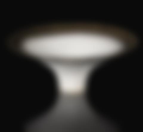 WHITE BOWL WITH FLARING BRONZED RIM (preview)