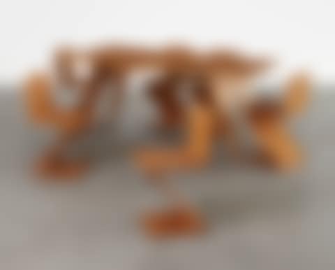 "ZIG-ZAG" DINING TABLE AND SET OF SIX "ZIG-ZAG" CHAIRS (preview)