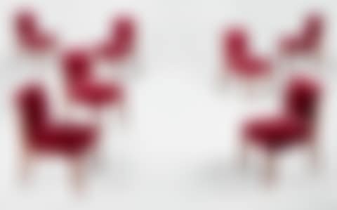 SEVEN "DROUANT" SIDE CHAIRS, MODEL NO. 68AR AND 1NR (preview)