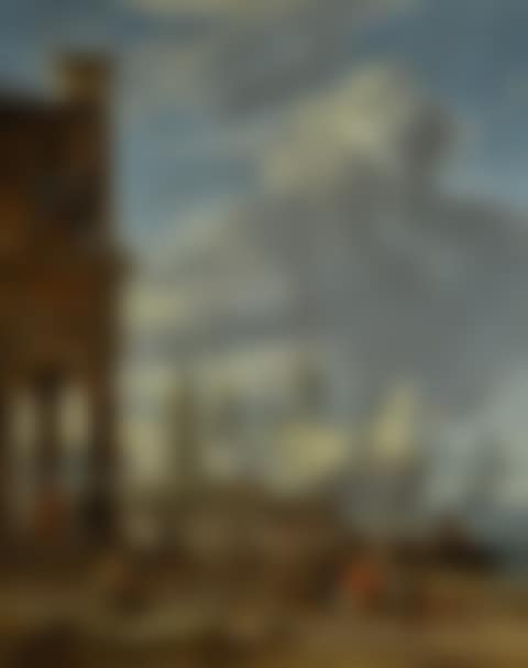 A southern port scene with numerous figures on a quayside (preview)