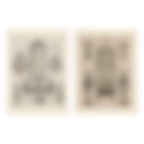DESIGN FOR PIER GLASS... [VIII], [AND:] MISCELLANEOUS DESIGNS OF VARIOUS PIECES OF FURNITURE...: A PAIR OF ENGRAVINGS  (preview)