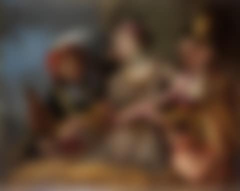 Joy seated between Obstinacy and Vigilance (preview)