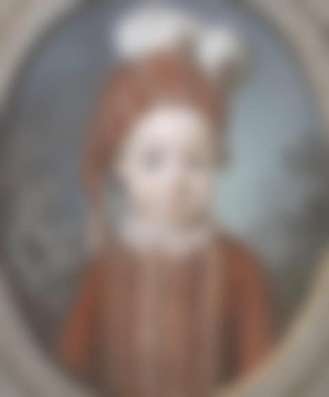 Portrait of a boy, half-length, in military uniform, within a painted oval (preview)