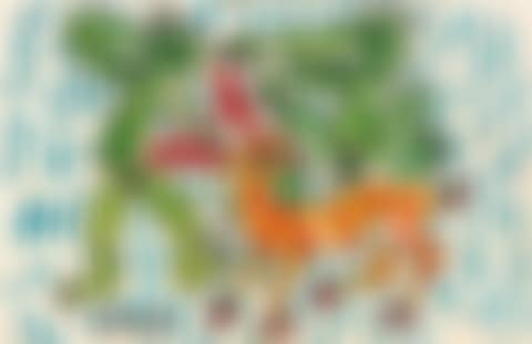 A Deer and Two Children (preview)