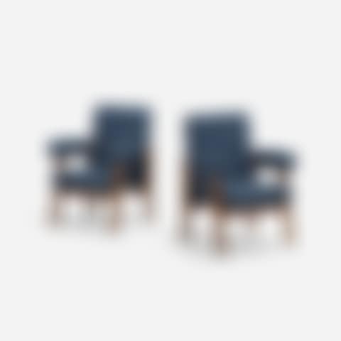 Bridge armchairs from High Court, Chandigarh, pair (preview)