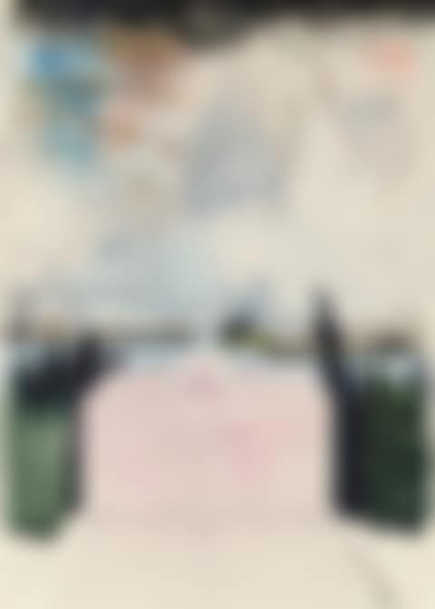 Projet d'architecture ou Femme dans le ciel surplombant Cadaquès ou Le Temple rose (preview)