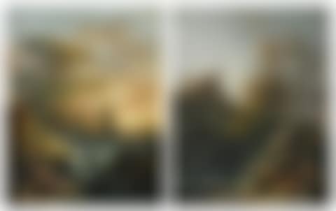 TWO ARCADIAN RIVER LANDSCAPES WITH WATERFALLS AND FIGURES IN THE FOREGROUND (preview)
