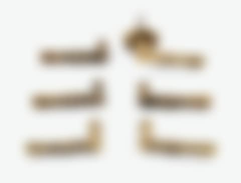 THREE PAIRS OF DOOR HANDLES AND ONE ESCUTCHEON (preview)