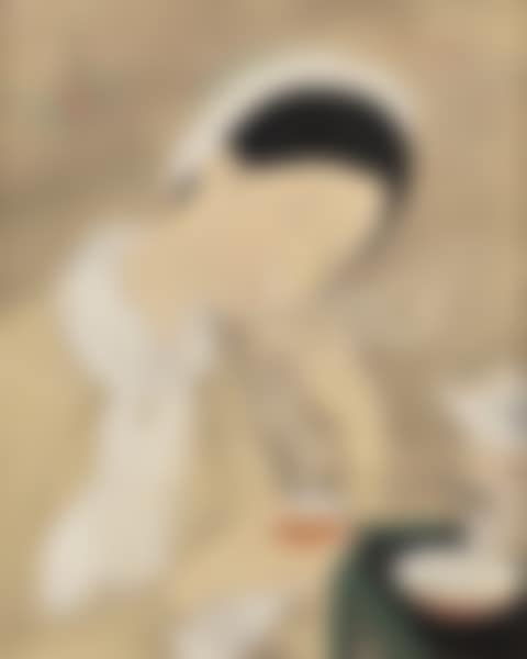 Elégante à la tasse de thé (Elegant lady with a cup of tea) (preview)