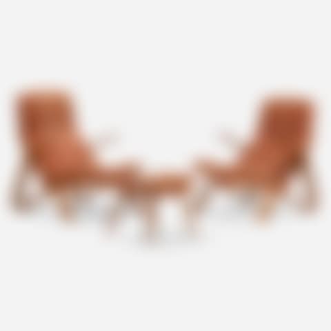 Grasshopper chairs, pair and ottoman (preview)