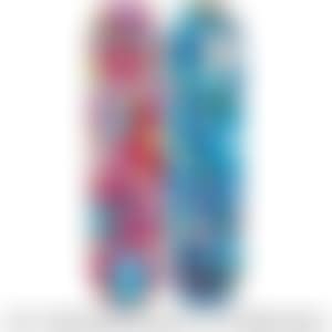 Multi Flower 8.0 Skate Deck (Pink and Blue) (preview)