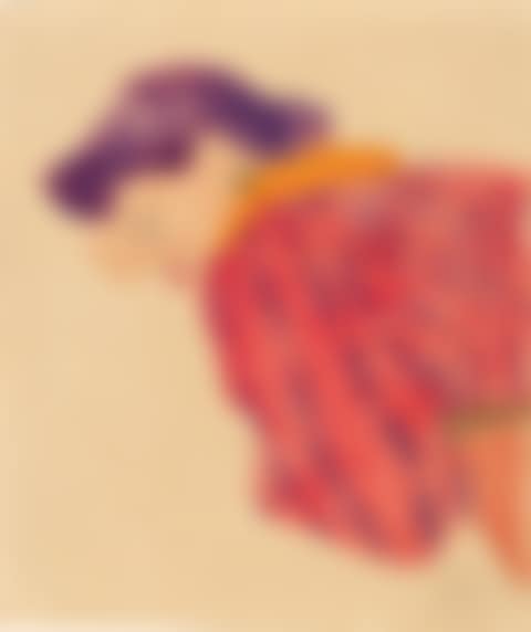 Liegendes Mädchen mit roter Bluse (preview)
