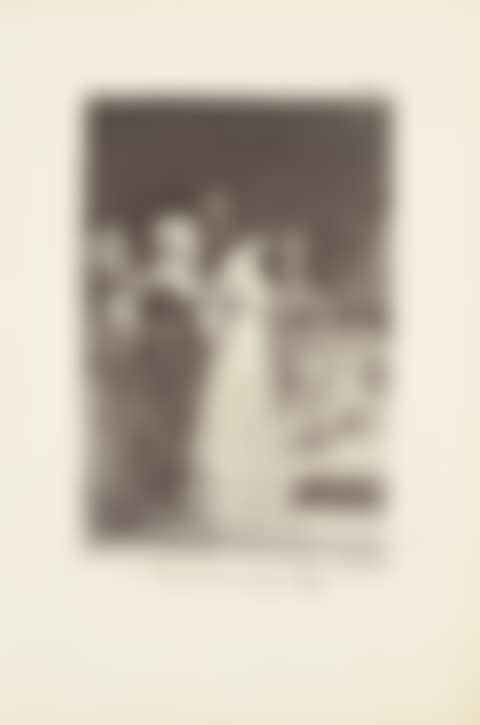 They say yes and give their hand to the first comer (El si pronuncian y la mano alargan al primero que llega) Plate 2 from: Los Caprichos (preview)