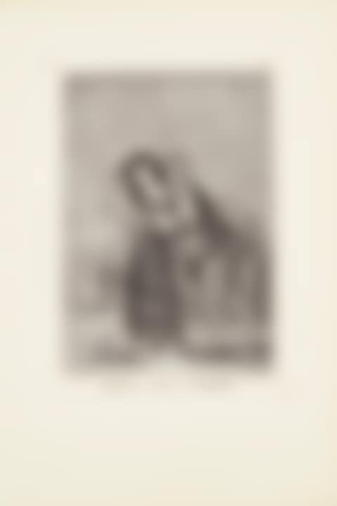 Which of them is the more overcome? (Quien mas rendido?) Plate 27 from: Los Caprichos (preview)