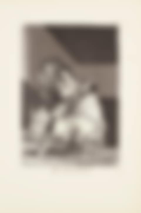 She fleeces him (Le descañona)  Plate 35 from: Los Caprichos (preview)