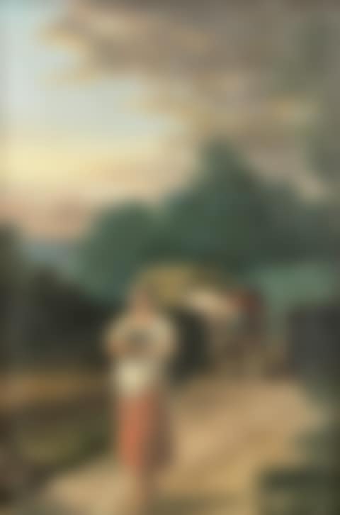 Peasant girl knitting (preview)