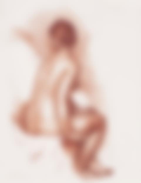 Femme assise (Baigneuse assise vue de dos) (preview)