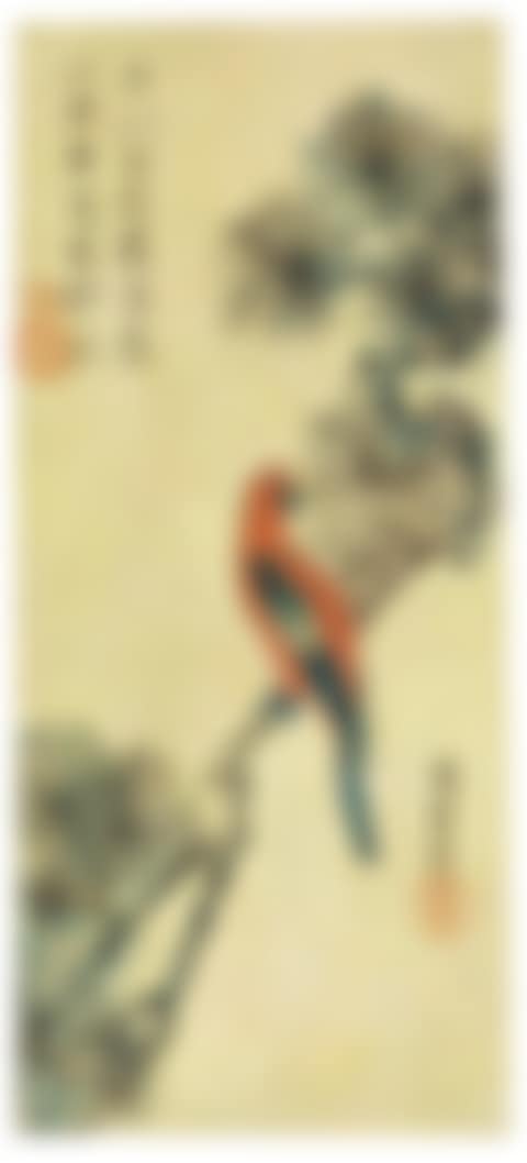MACAW ON A PINE BRANCH (preview)