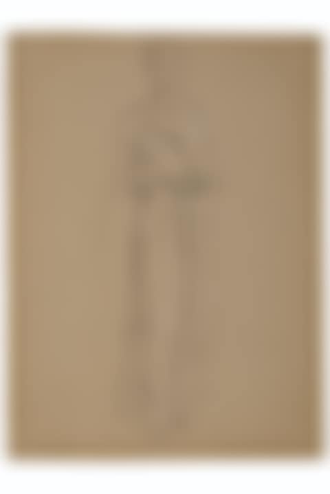 A standing woman (recto); Drapery study (verso) (preview)