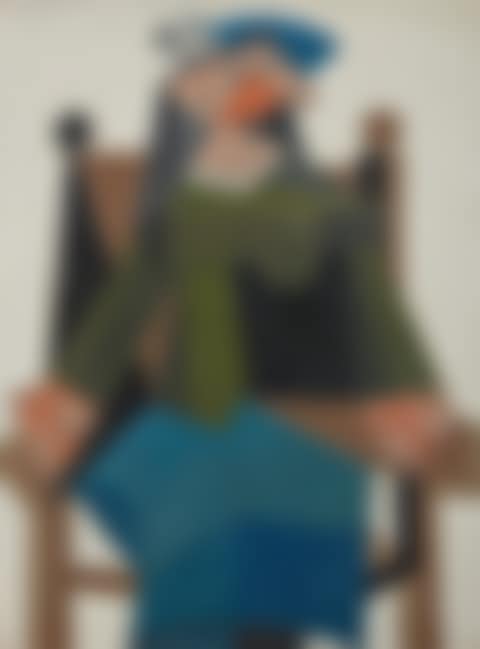 Femme assise dans un fauteuil (preview)