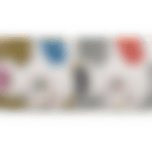 1. DOB in Pure White Robe (Pink & Blue)／2. DOB in Pure White Robe (Navy & Vermilion) (preview)