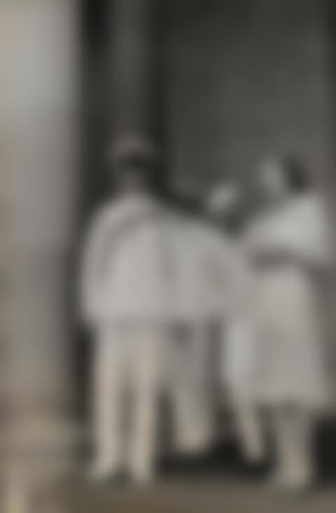 Pandit Nehru with Lord and Lady Mountbatten outside Government House (preview)