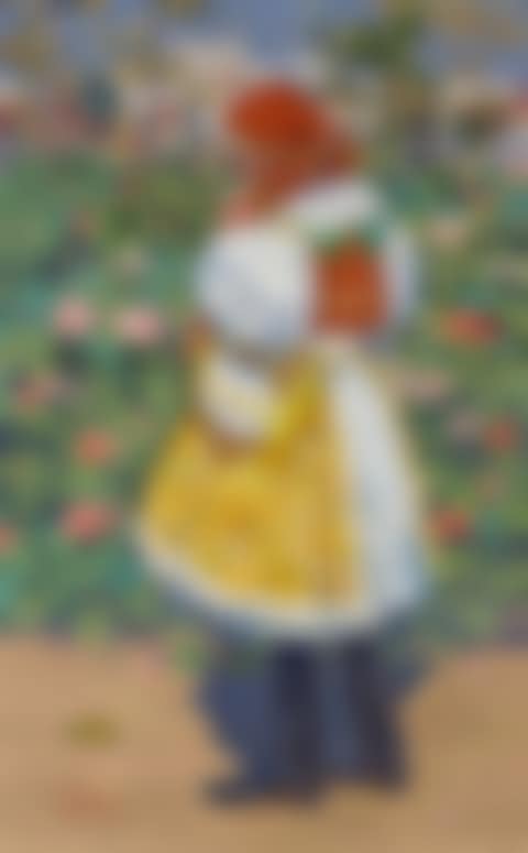 Dívka v kroji v zahrade (Girl in Traditional Dress in a Garden) (preview)