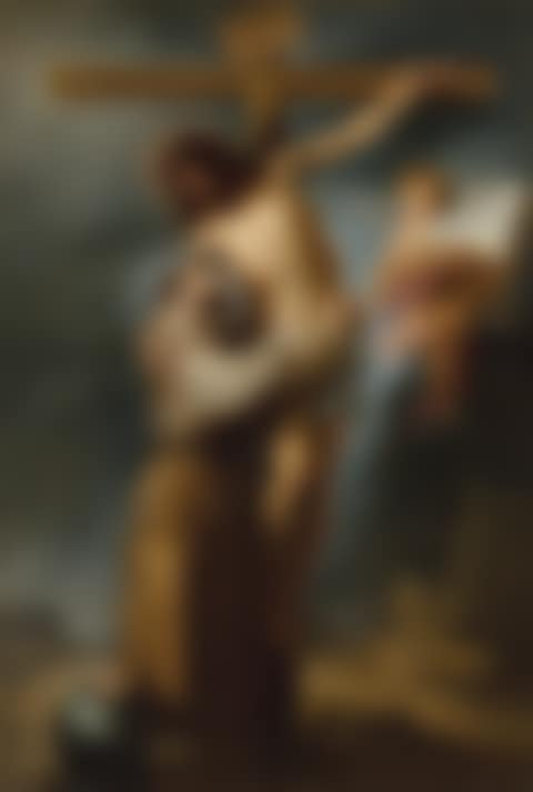 Saint Francis embracing Christ on the cross (preview)