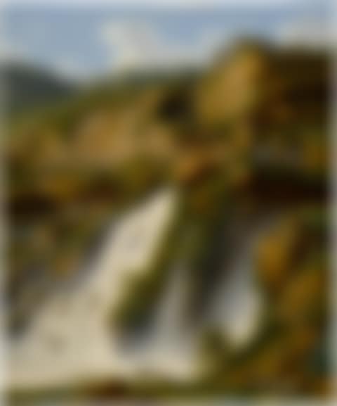 View of the Waterfall at Anitrella with Goats grazing nearby (preview)
