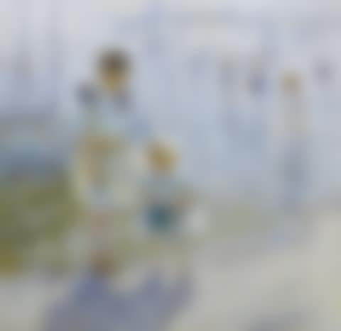 Children playing by the shore (preview)