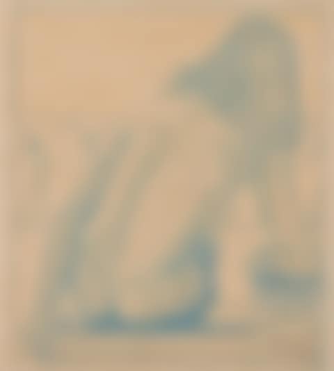 SITZENDER AKT, RÜCKENANSICHT (SEATED NUDE, SEEN FROM BEHIND) (preview)