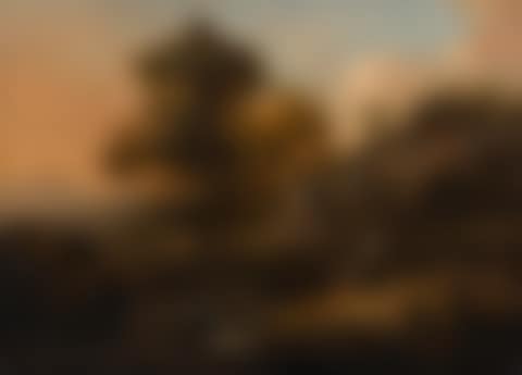 A RIVER LANDSCAPE WITH FIGURES ON THE BANK AND MOUNTAINS BEYOND (preview)